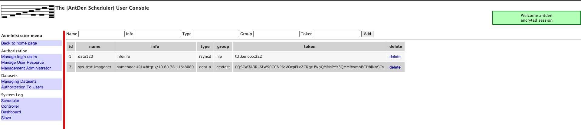 datasetsAdd